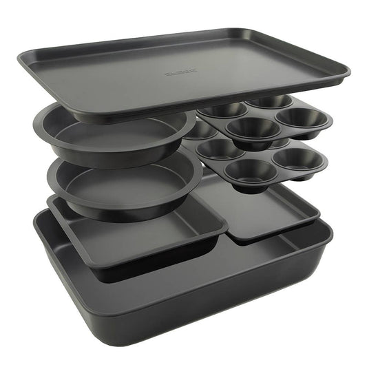 Elbee Home - 8-Piece Nonstick Space Saving Baking Set Elbee Home