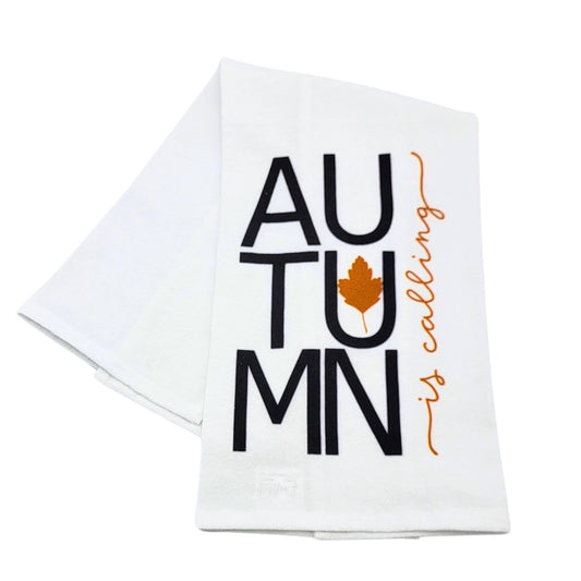 Driftless Studios - Autumn Is Calling With Leaf Fall Tea Towels - Fall Décor Driftless Studios