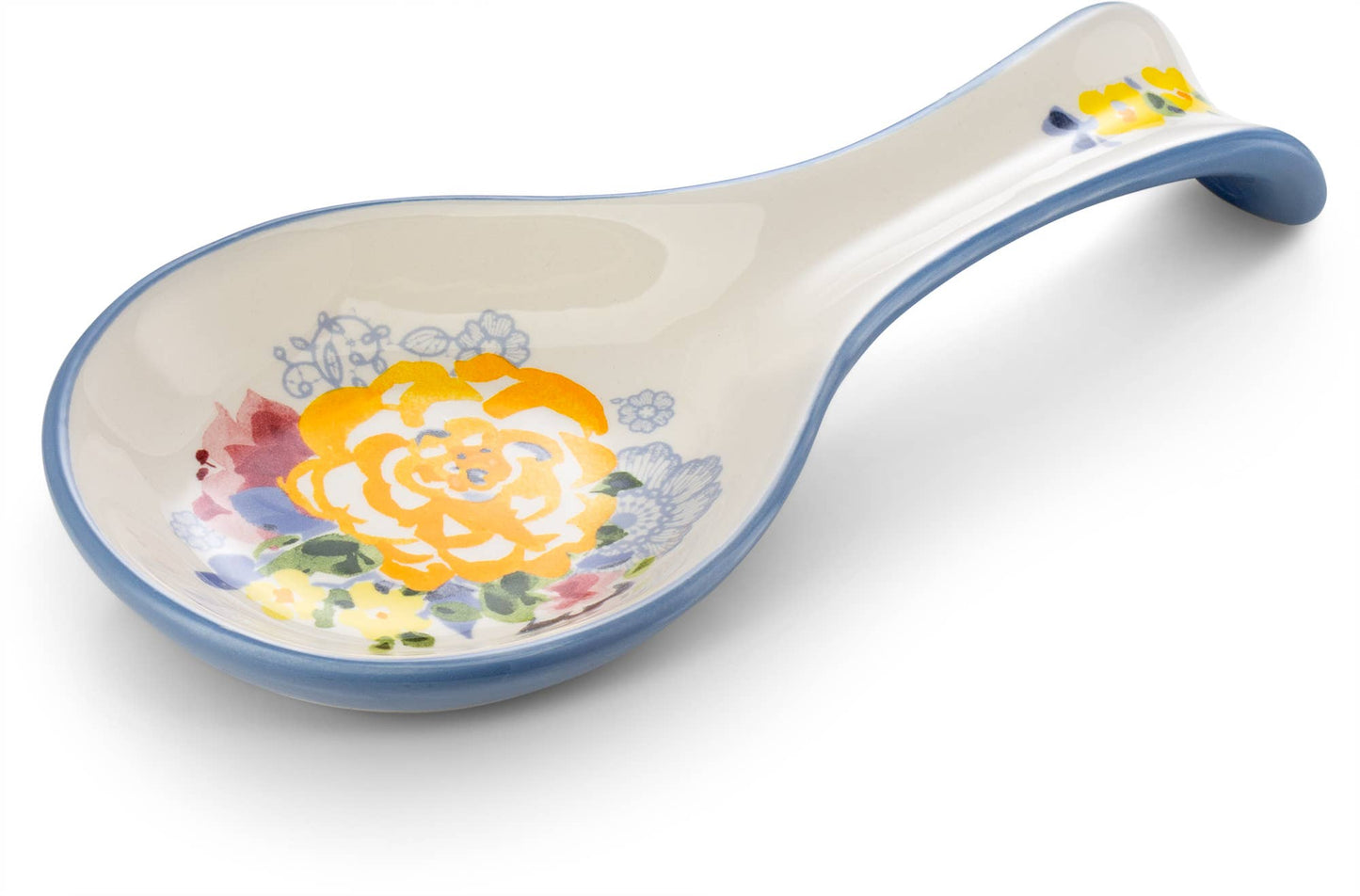 Kook Ceramic Spoon Rests, Set of 2: Floral Kook