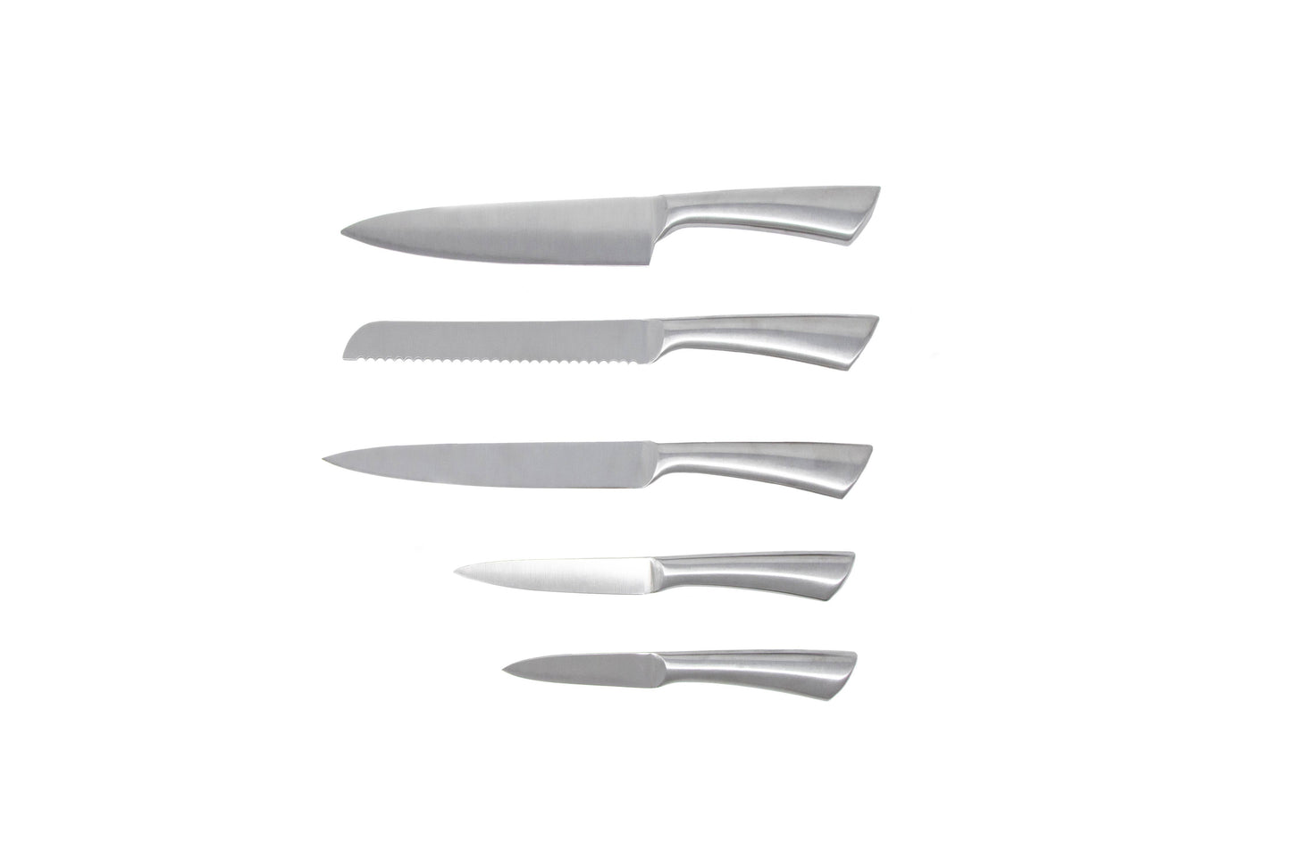 5-Piece Stainless Steel Knife Set with Stand YOUZEY