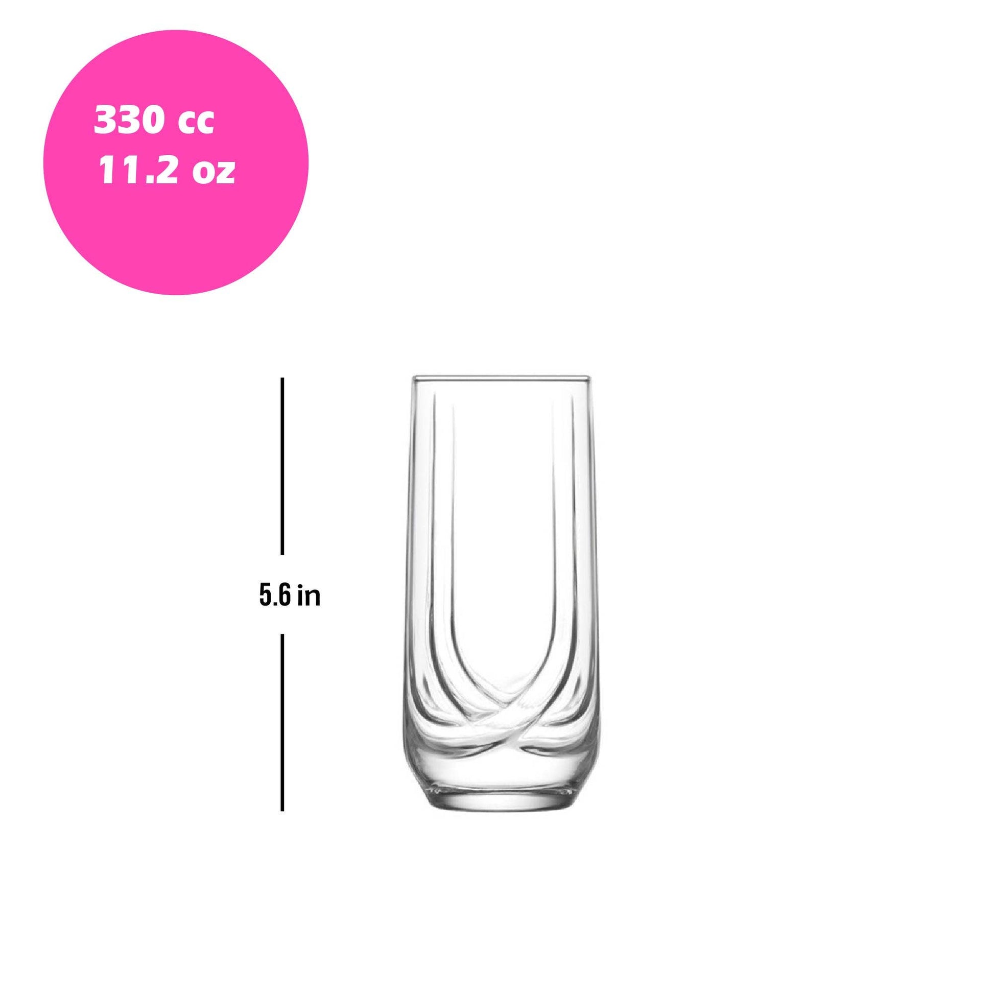 Hakan - LAV Elit Highball Glass Set, 6 Pcs, 11.5 Oz (330 cc) -  Especially Kitchens