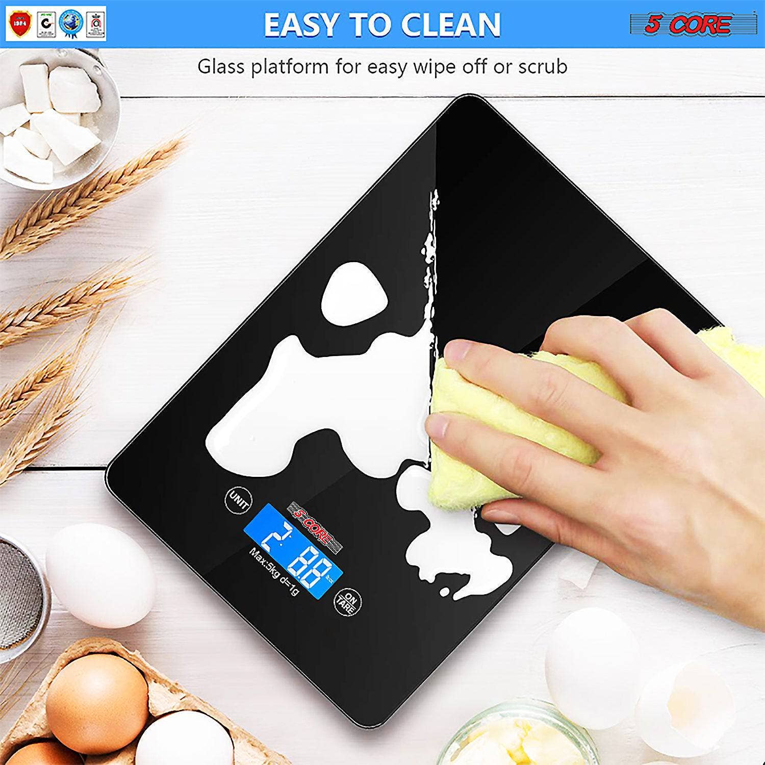 5 Core Inc. - 5 Core Portable Food Kitchen Scale with LCD Display 5 Core Inc.