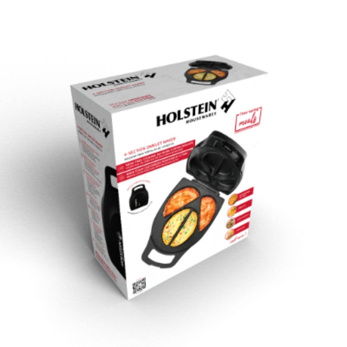 Holstein Housewares - 4-SECTION OMELET MAKER Holstein Housewares