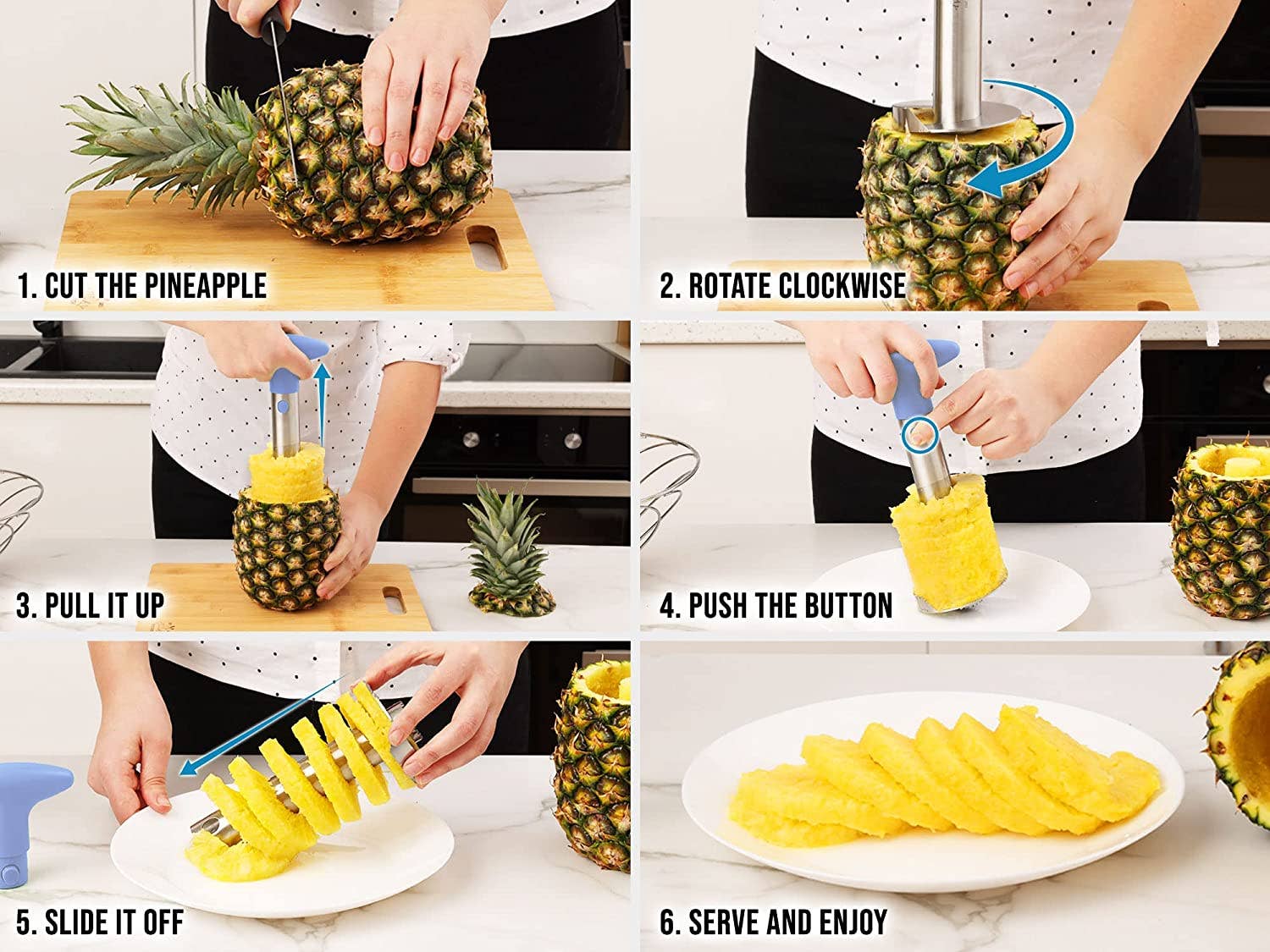 Zulay Kitchen - Pineapple Corer & Slicer Tool: Black Zulay Kitchen