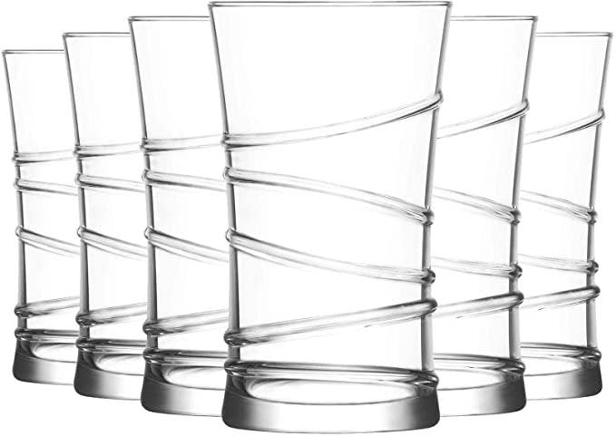 Hakan - Highball Glass Set of 6, Tall Drinking Glasses for Beverages -  Especially Kitchens