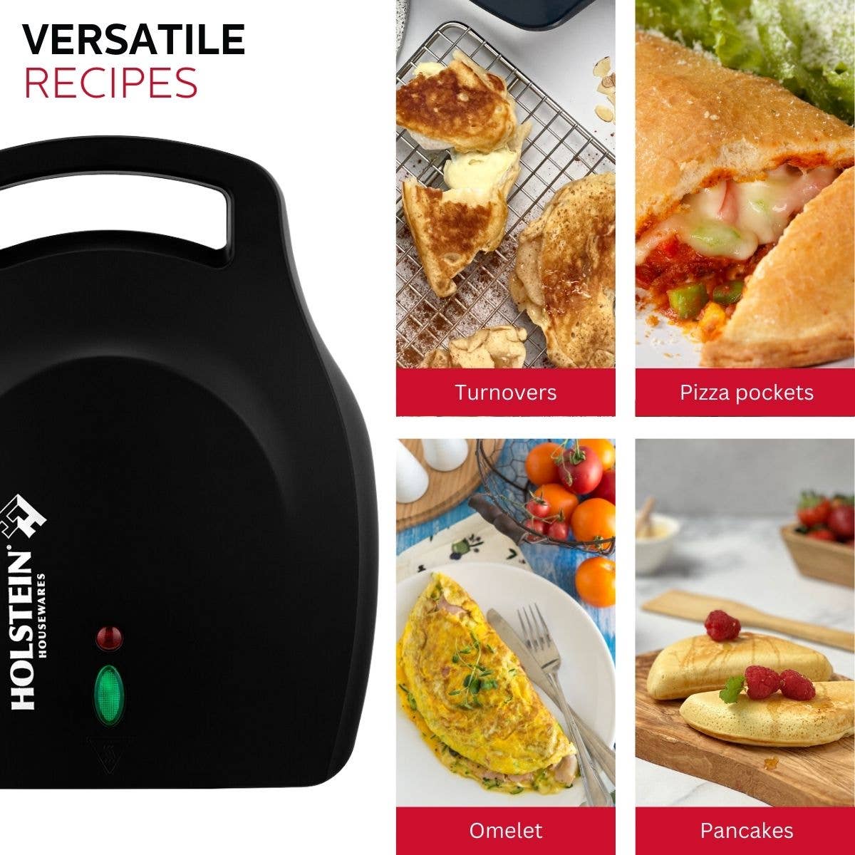 Holstein Housewares - 4-SECTION OMELET MAKER Holstein Housewares