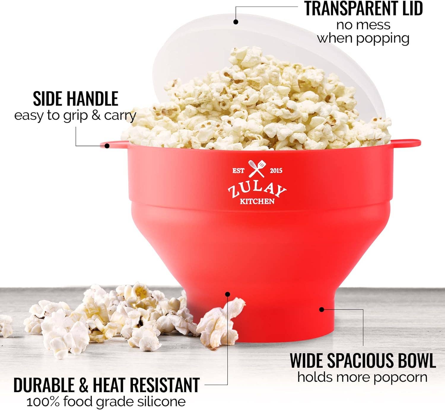 Zulay Kitchen - Microwave Popcorn Popper Collapsible: Aqua Zulay Kitchen