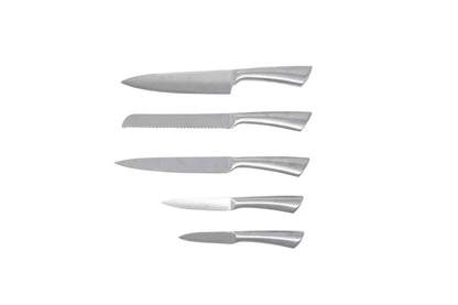 5-Piece Stainless Steel Knife Set with Stand YOUZEY