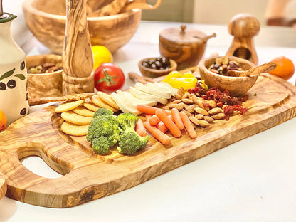 Olive Wood Charcuterie Board: 17"-18" Natural OliveWood