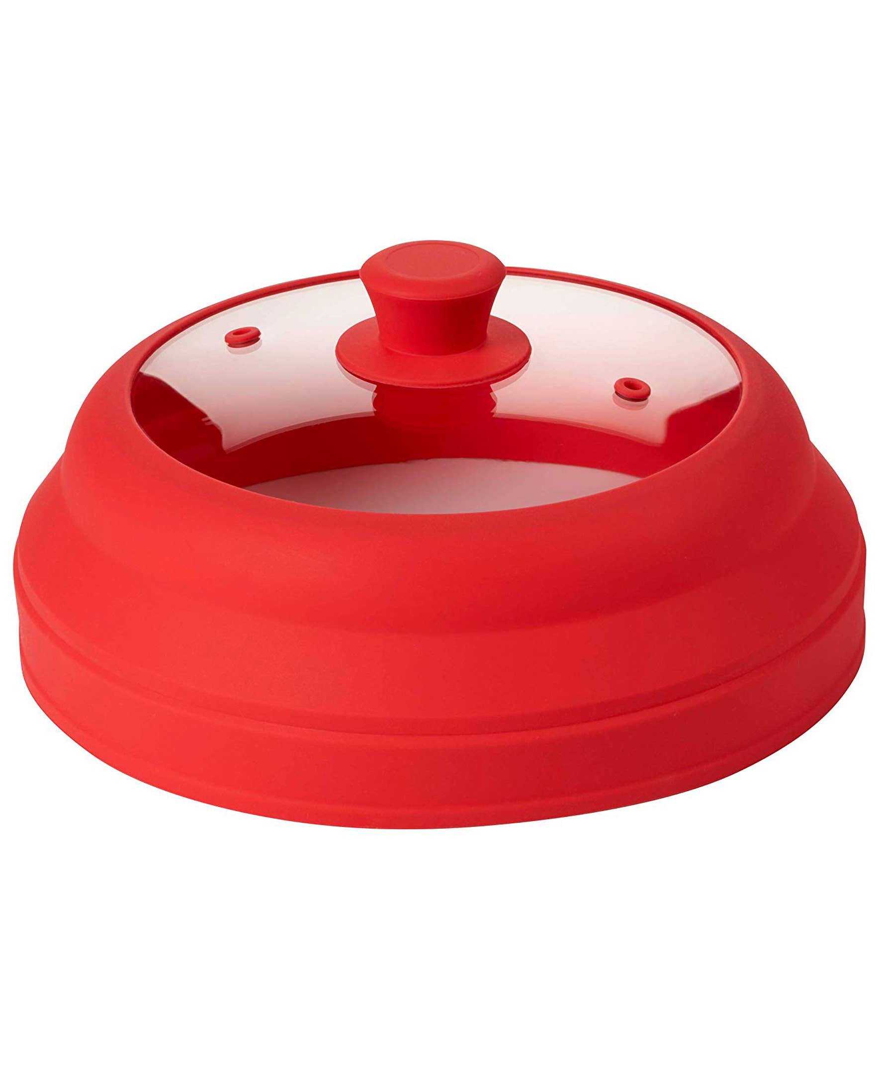 Microwave Glass Plate Cover Lid - Vented and Collapsible Bezrat
